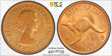 1959 Y. (p) 1D PR65RB