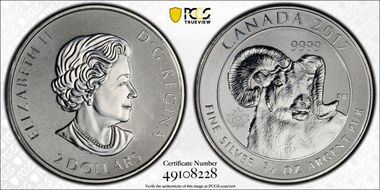 2017 $2 Bighorn Sheep Rev PR PR65