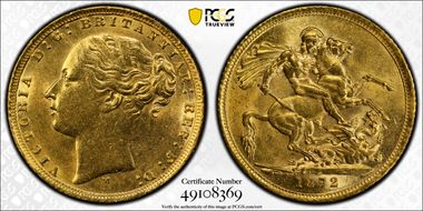 1872-M Sov S-3857 St. George AU55