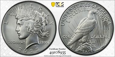 2023 $1 Peace Dollar MS69