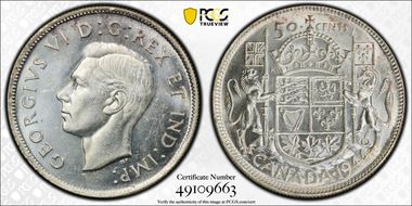 1944 50C Narrow Date MS63