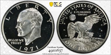 1971-S $1 Silver PR67DCAM