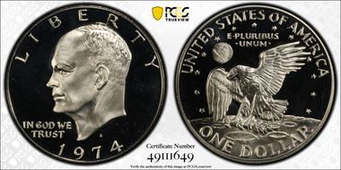 1974-S $1 Clad PR67DCAM