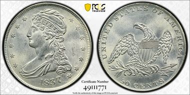 1837 50C MS63