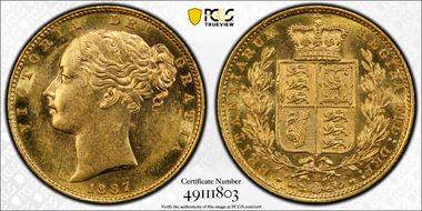 1887-M Sov S-3854A  Y. Head / Shield MS60