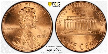 2000 1C "Cheerios" Cent MS66RD