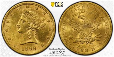 1899 $10 MS61
