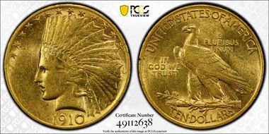 1910 $10 AU55