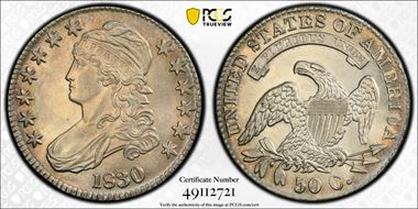 1830 50C Large 0 MS64