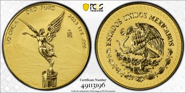 2023-Mo 1/2 oz Libertad Au Rev PR PR70