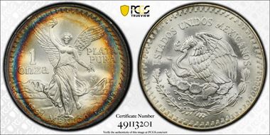 1991-Mo Onza Libertad Ag T1 - PLATA PURA MS67
