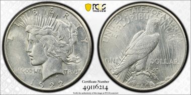 1922-S $1 XF45