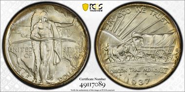 1937-D 50C Oregon MS67