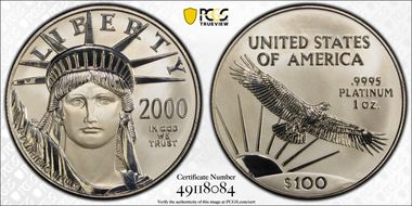 2000 $100 Statue of Liberty MS70