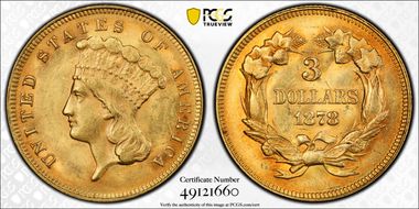 1878 $3 MS62