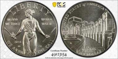 2024-D 50C Greatest Generation First Strike MS70