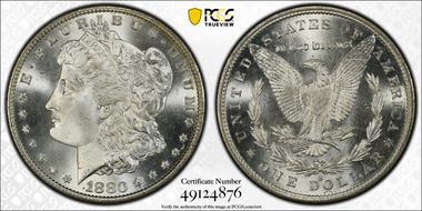 1880-S $1 VAM 12, Checkmark MS66+