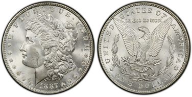 1887 $1 MS64