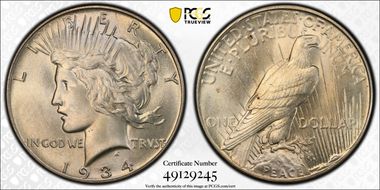 1934 $1 MS63