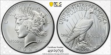 2023 $1 Peace Dollar MS70