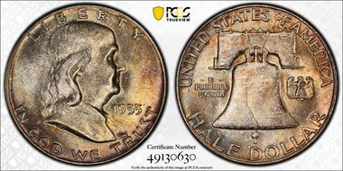 1955 50C MS66FBL