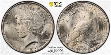 1924 $1 MS66