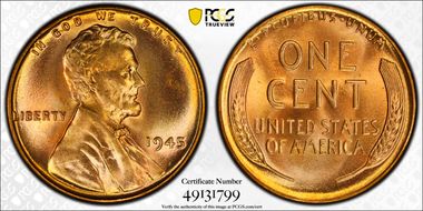 1945 1C MS67+ RD