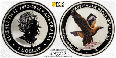 2023-P $1 Wedge-Tailed Eagle Colorized MS70