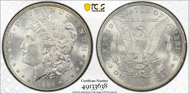 1884 $1 MS62