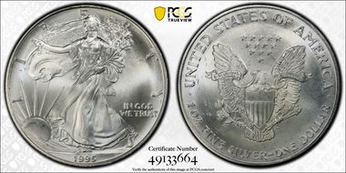 1995 $1 Silver Eagle MS64