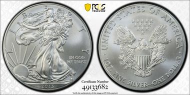 2013 $1 Silver Eagle MS69