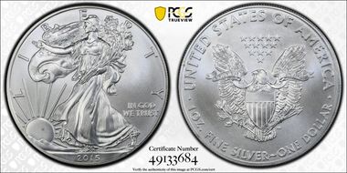 2015 $1 Silver Eagle MS69