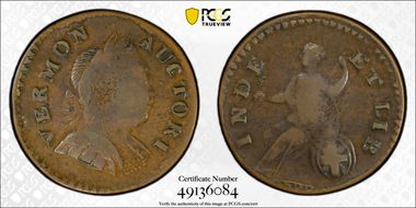 1788 VT 1/2P Bust Right XF40BN