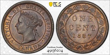 1887 1C MS63BN