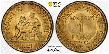 1921 1 Fr Gad-468 F-218 MS65