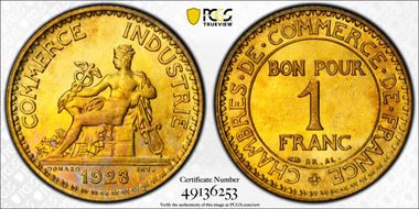 1923 1 Fr Gad-468 F-218 MS64