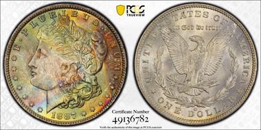 1887/6-O $1 MS64+