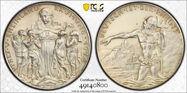 1930 Medal Kienast-450 Ag Matte Edge BAYER SILBER 900f SP63