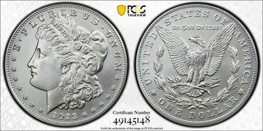 2023 $1 Morgan Dollar MS70
