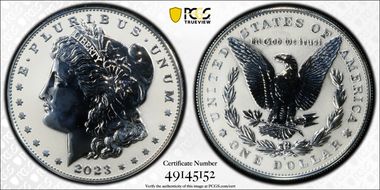 2023-S $1 Morgan Dollar Rev PR Two-Coin Reverse Proof Set PR69