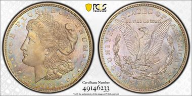 1921 $1 Morgan MS63