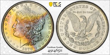 1878 7TF $1 Reverse of 1878 MS63