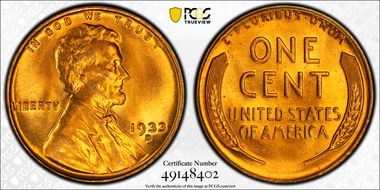 1933-D 1C MS67+ RD