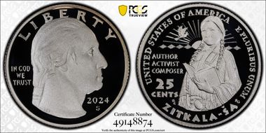 2024-S 25C Zitkala-Ša Silver First Strike PR70DCAM