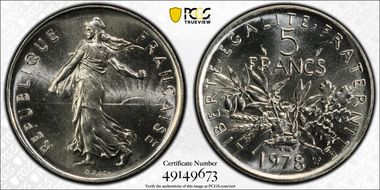 1978 5 Fr Gad-771 MS67