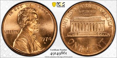 1974-D 1C MS66RD