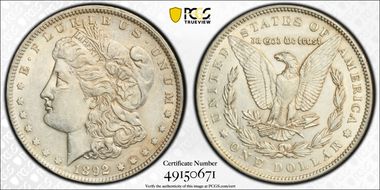 1892 $1 AU50