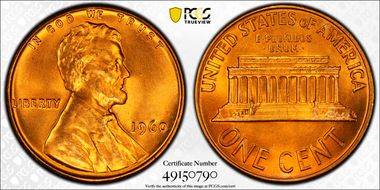 1960 1C Small Date MS67+ RD