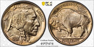 1938-D/S 5C Buffalo MS66