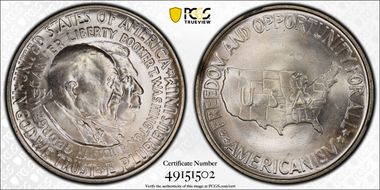 1954 50C Washington-Carver MS66